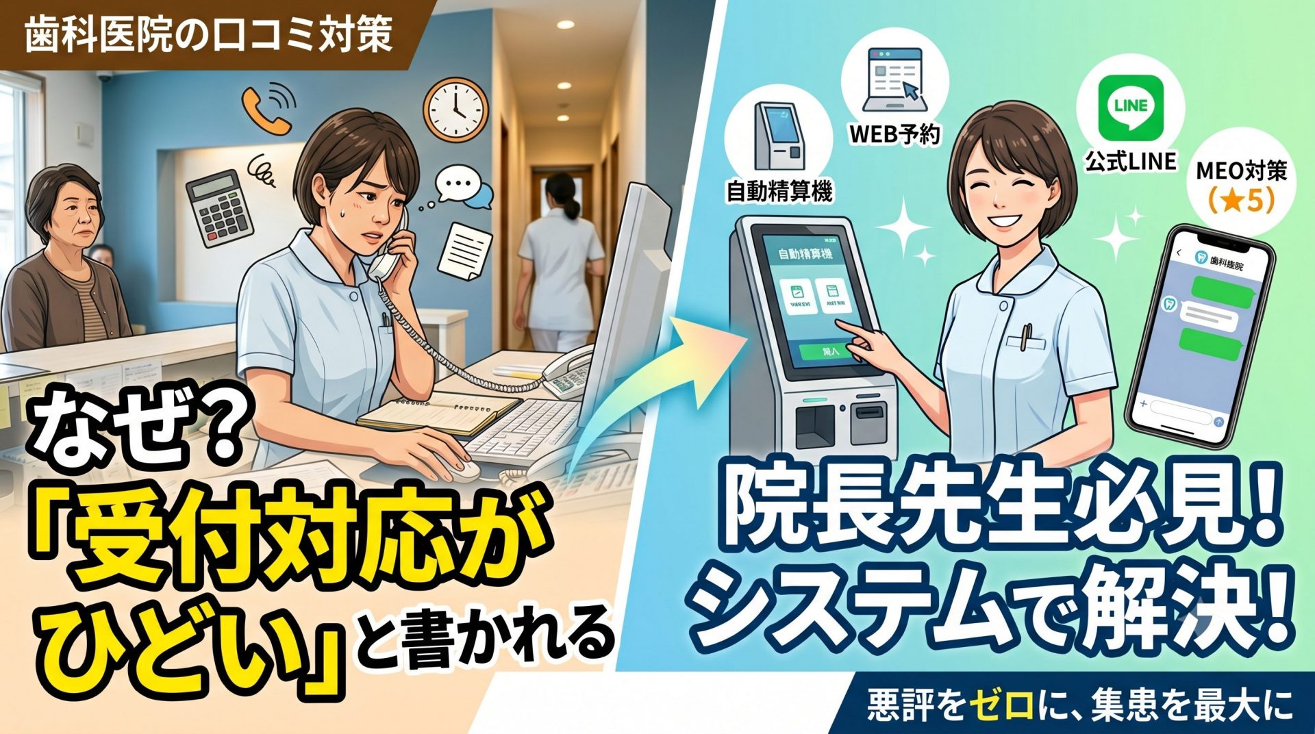なぜ歯科医院の受付対応がひどいという口コミが出てくるのかとその対策